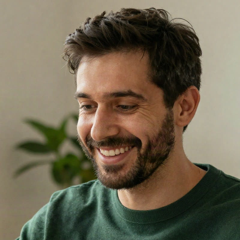 Portrait of Naz, smiling